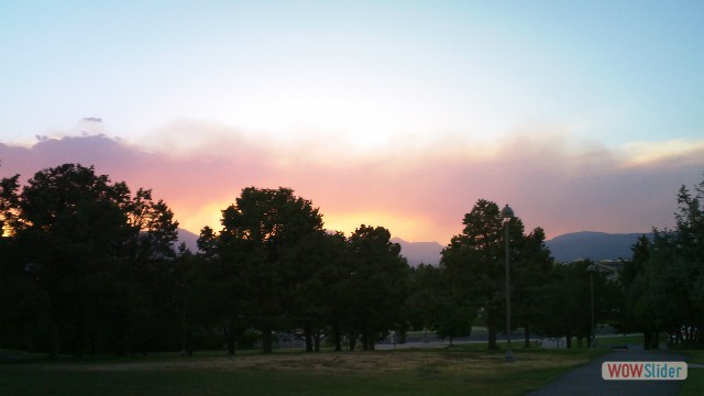 Fire cloud near Ft. Lewis College